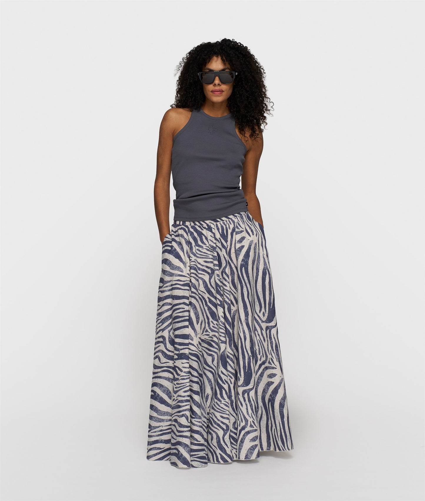 Wide Skirt Zebra Voile light vanilla | Bildmaterial bereitgestellt von SHOES.PLEASE.