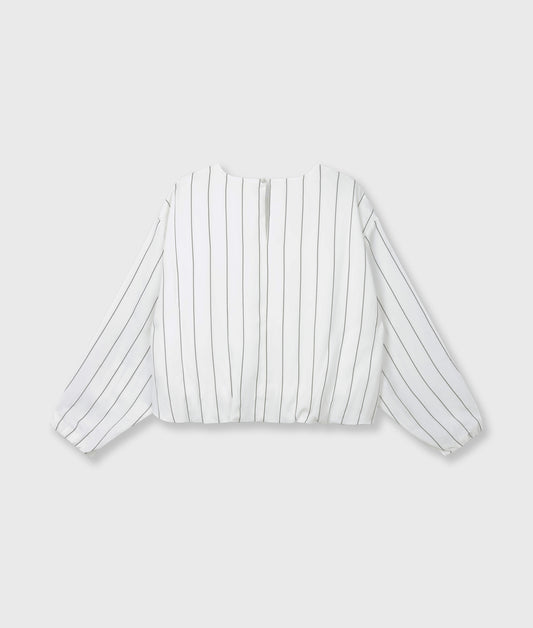 Balloon Blouse Pinstripe ecru