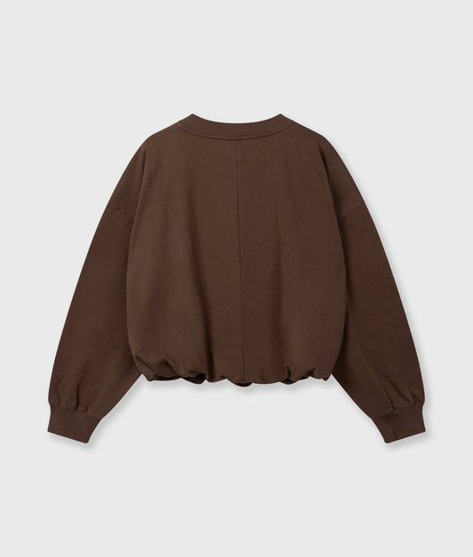 Pleated Sweater 10Days dark truffle