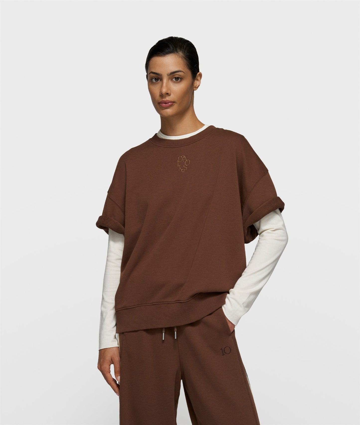 Short Sleeve Sweater dark truffle | Bildmaterial bereitgestellt von SHOES.PLEASE.