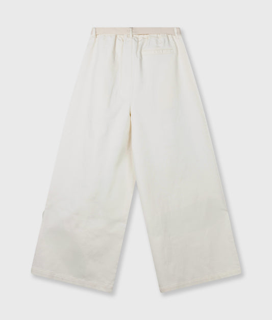 Wide Pants Jog Twill pearl