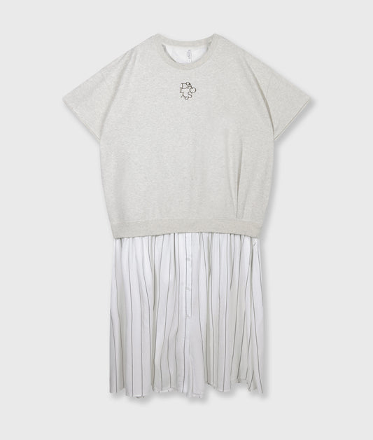 Statement Sweater Dress soft white melee