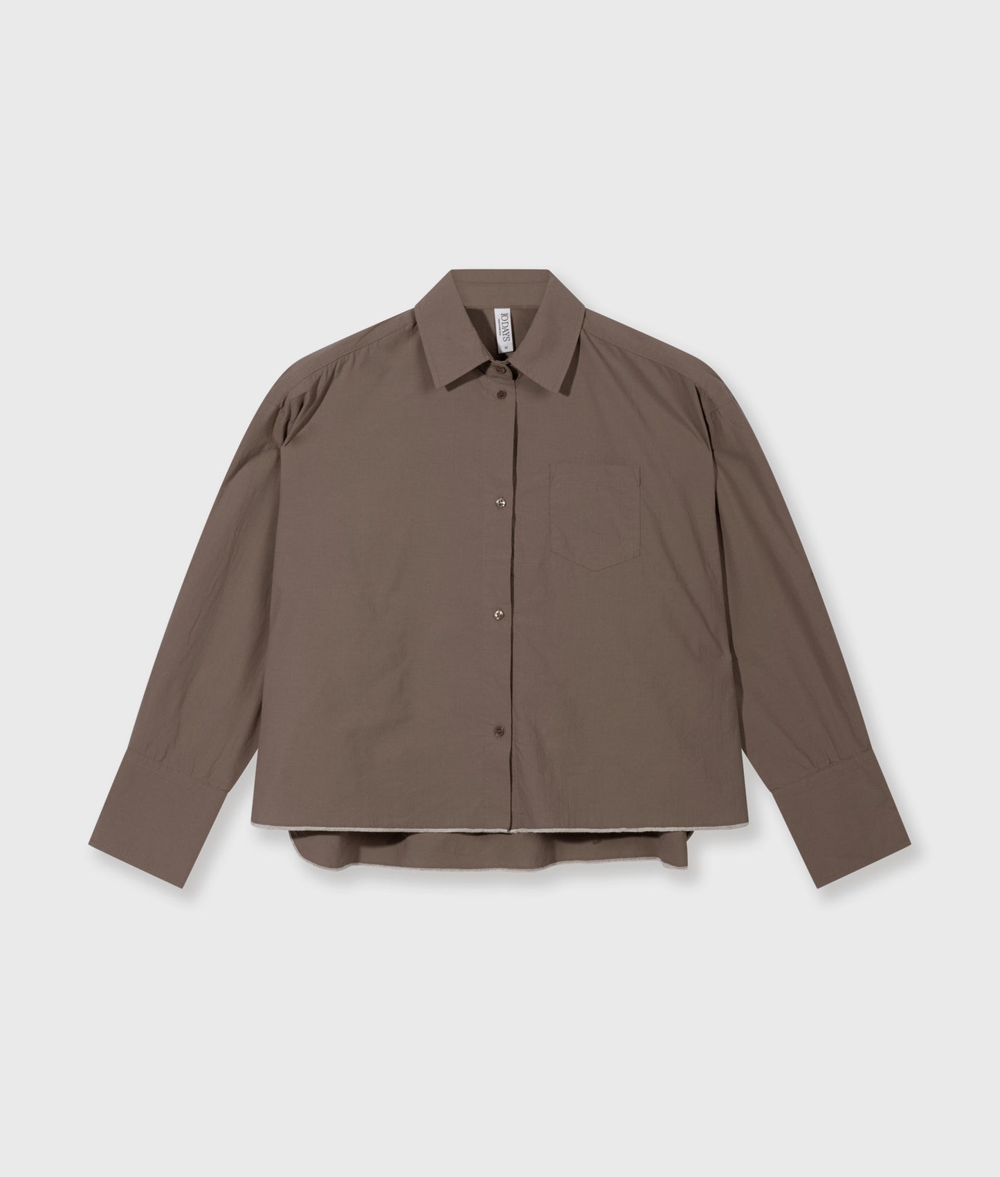 Cropped Shirt Poplin moonrock | Bildmaterial bereitgestellt von SHOES.PLEASE.