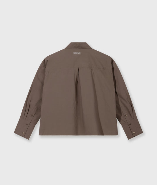 Cropped Shirt Poplin moonrock