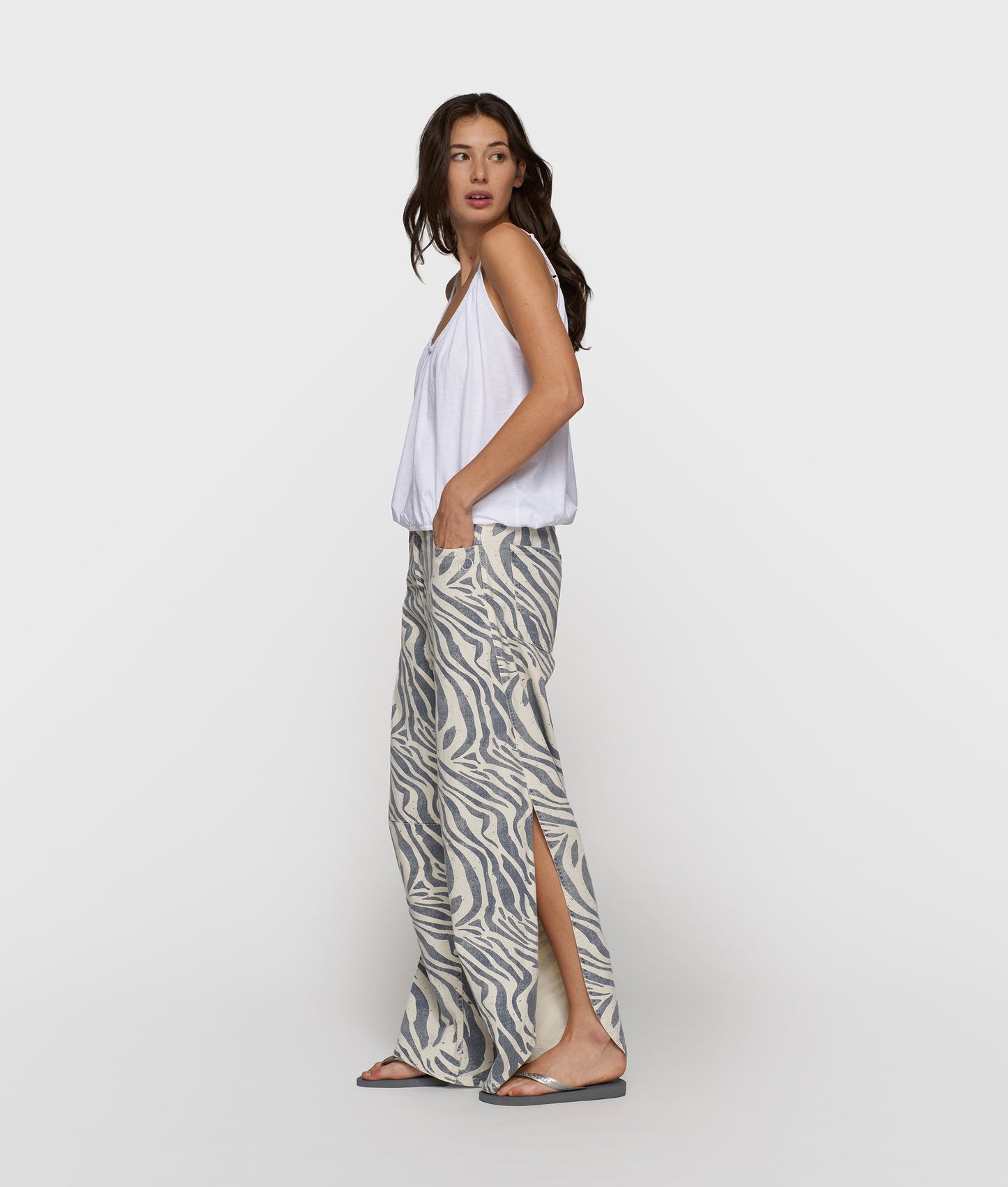 Western Pants Zebra light vanilla | Bildmaterial bereitgestellt von SHOES.PLEASE.