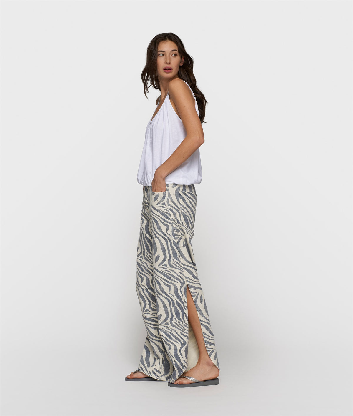 Western Pants Zebra light vanilla | Bildmaterial bereitgestellt von SHOES.PLEASE.