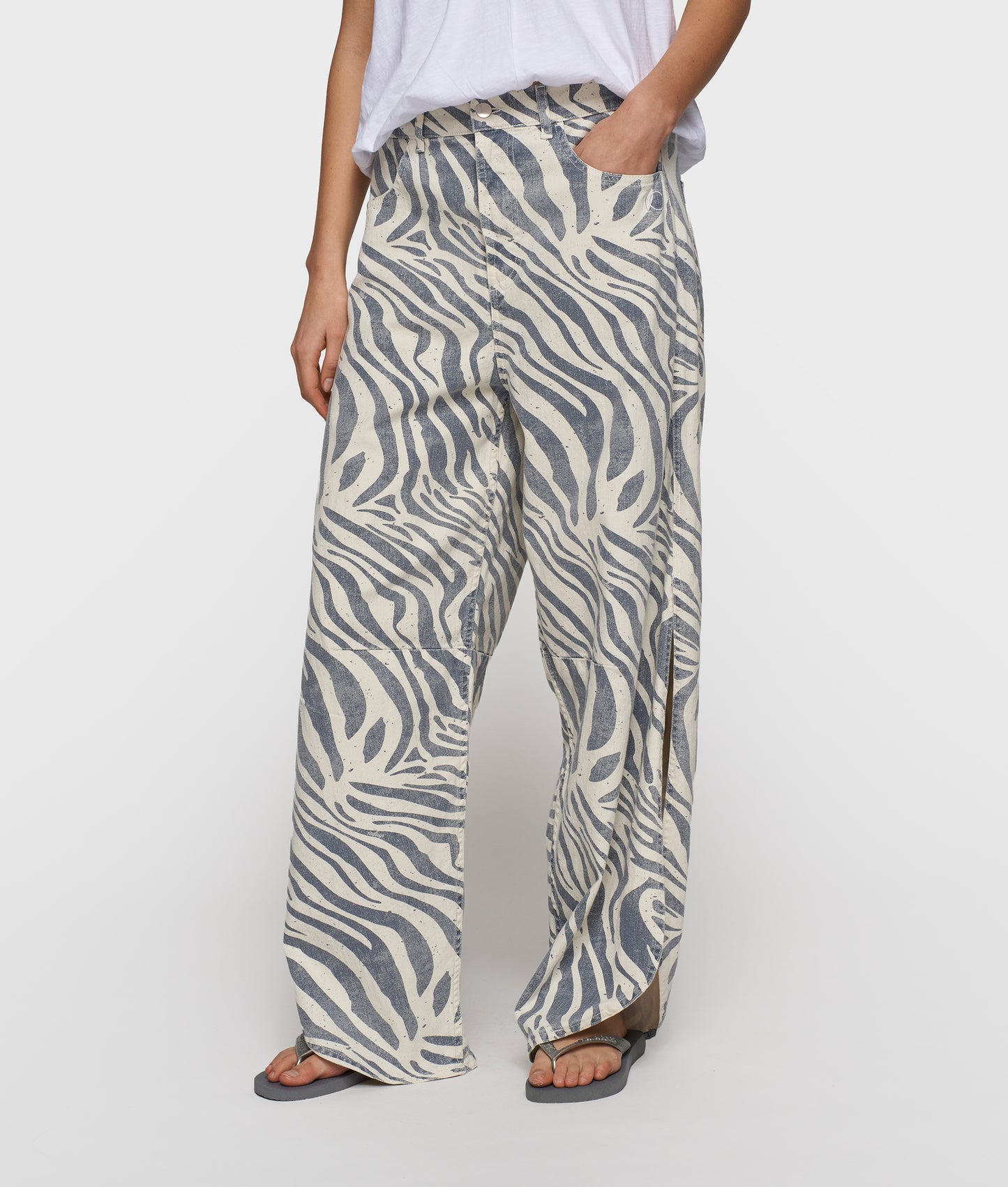 Western Pants Zebra light vanilla | Bildmaterial bereitgestellt von SHOES.PLEASE.