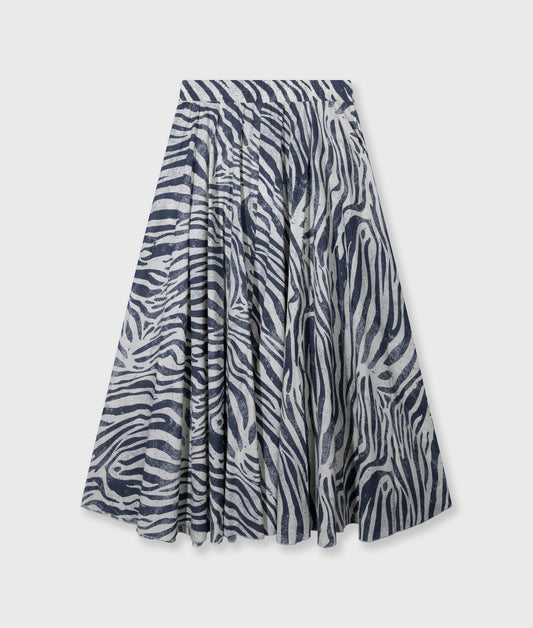 Wide Skirt Zebra Voile light vanilla