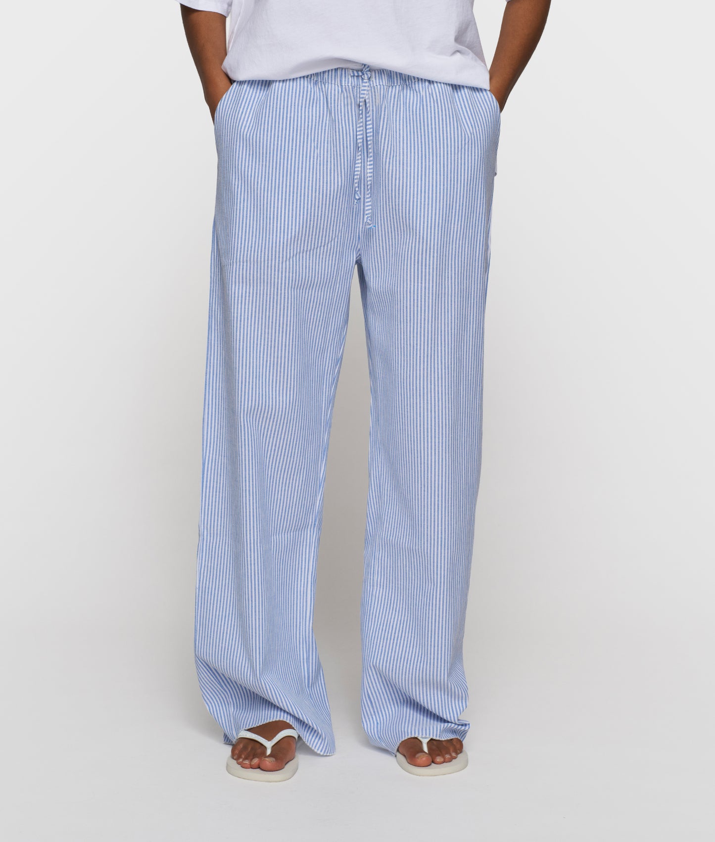 Cotton Pants Stripes white/steel blue | Bildmaterial bereitgestellt von SHOES.PLEASE.