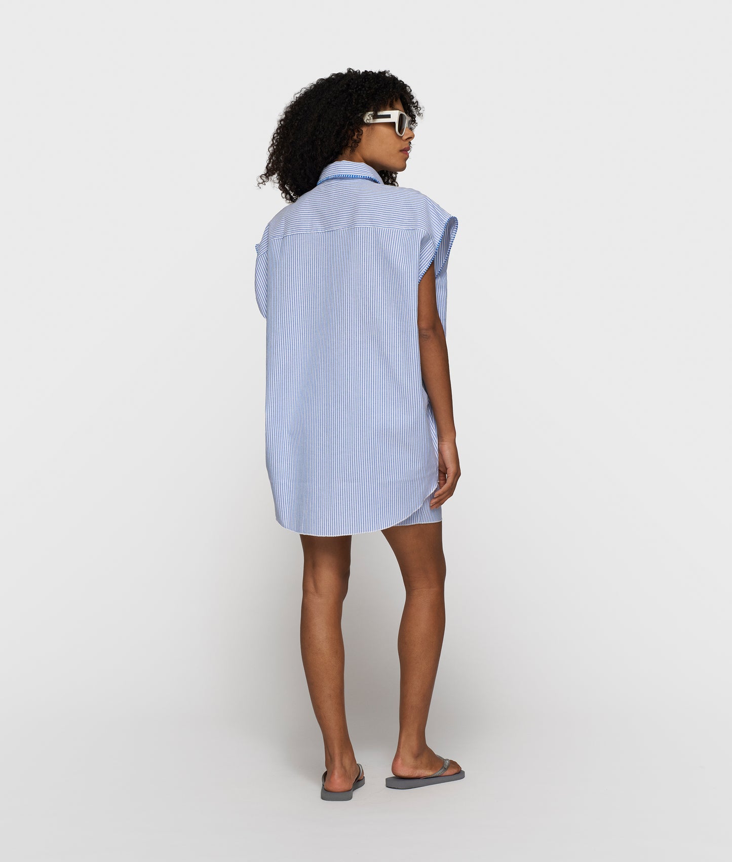 Cotton Blouse Stripes white/steel blue | Bildmaterial bereitgestellt von SHOES.PLEASE.