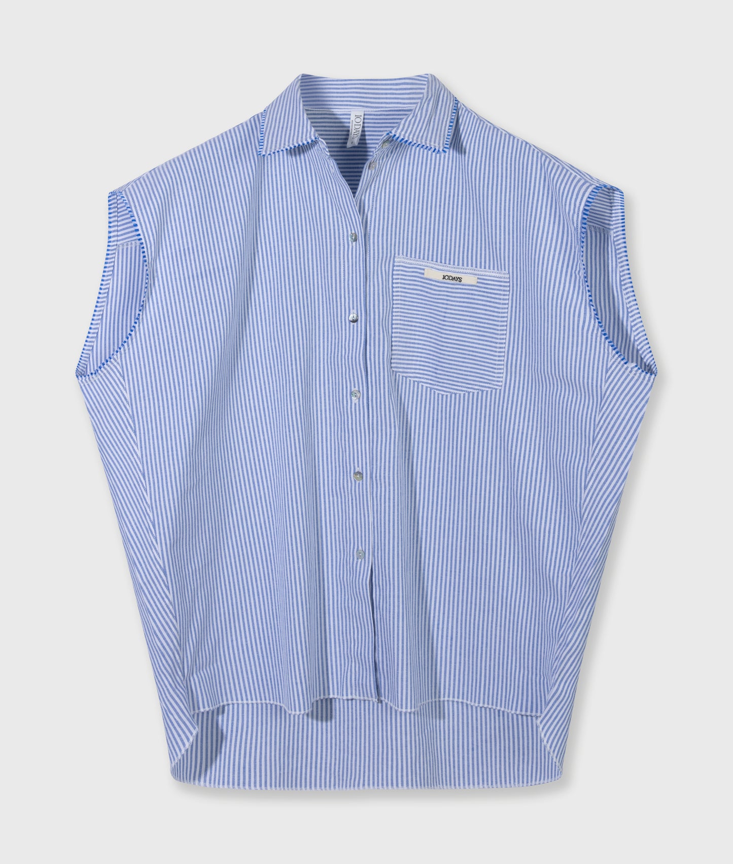 Cotton Blouse Stripes white/steel blue | Bildmaterial bereitgestellt von SHOES.PLEASE.