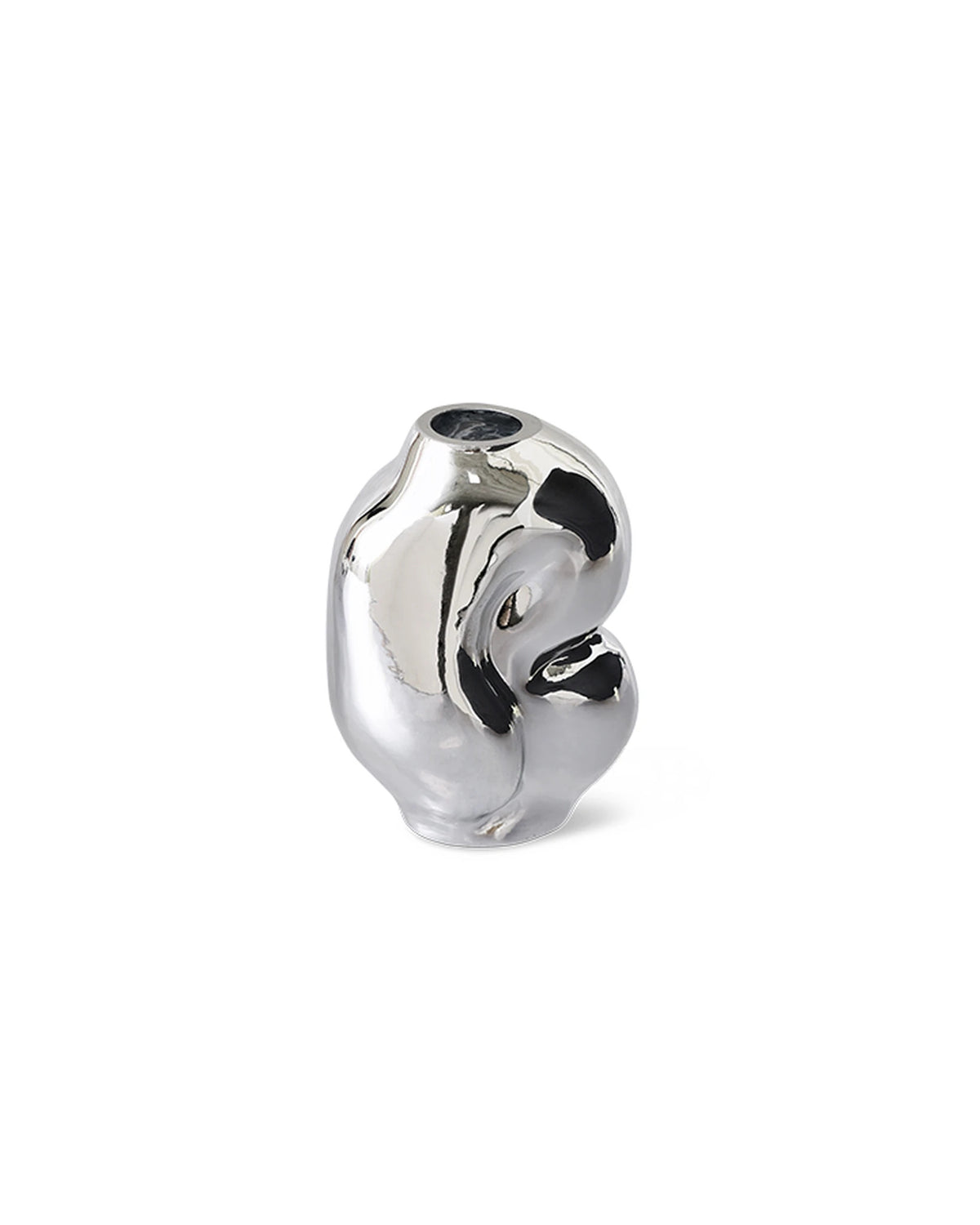 Gleam glass small vase chrome | Bildmaterial bereitgestellt von SHOES.PLEASE.