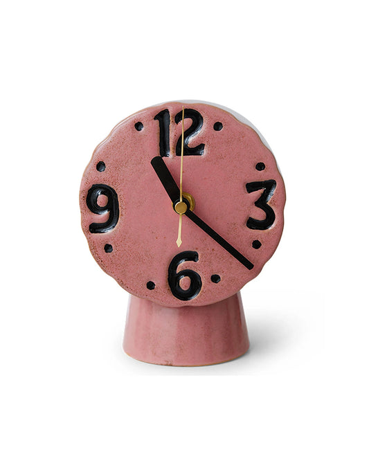 Retro ceramic clock pink