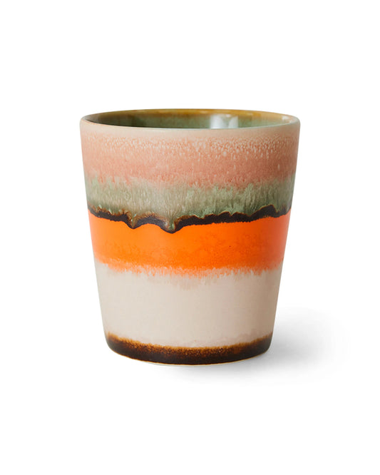 70s ceramics coffee mug burst