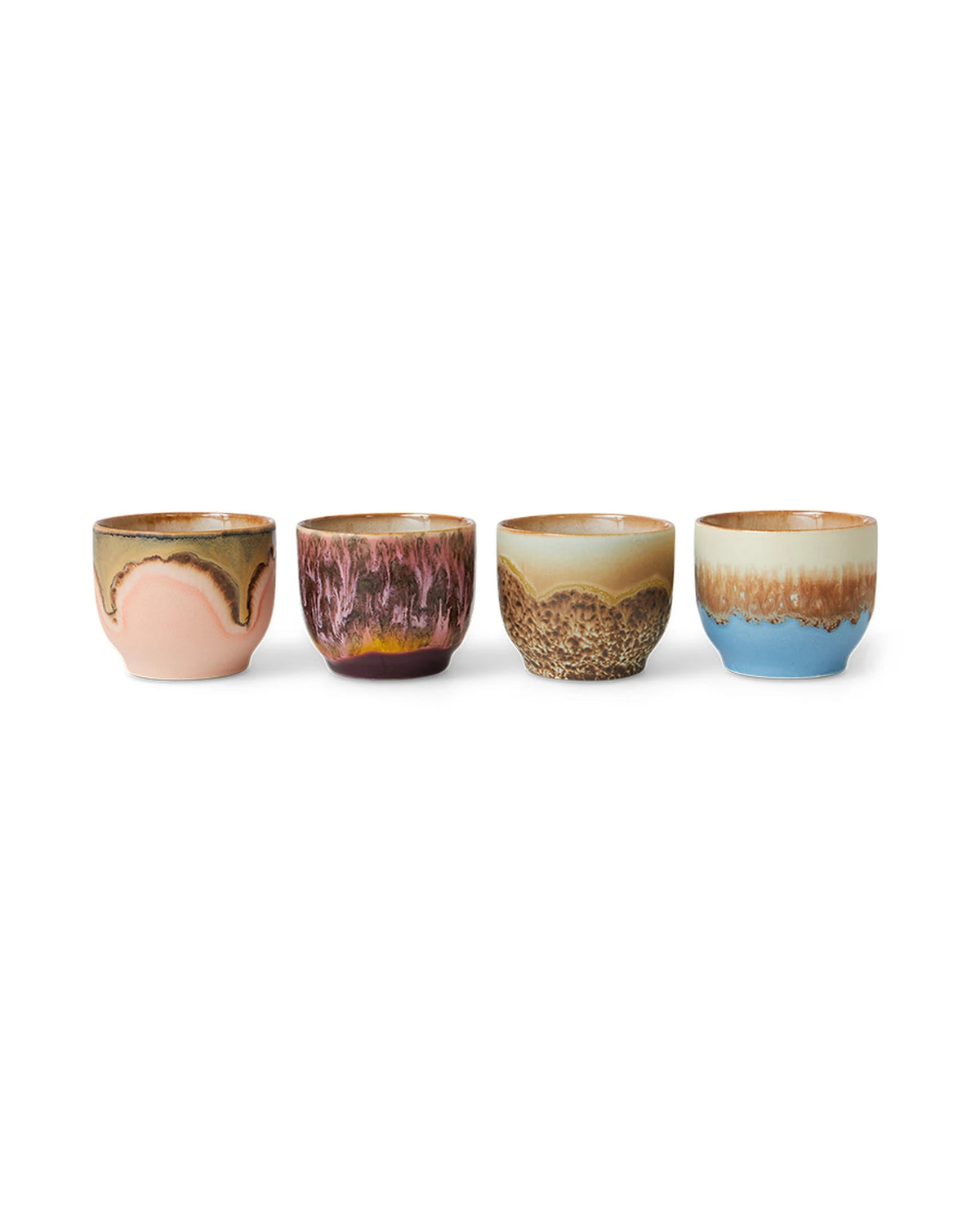 70s ceramics café cups lagoon (set of 4) | Bildmaterial bereitgestellt von SHOES.PLEASE.