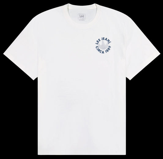 SS ELEVATED  ESS LOGO TEE ecru