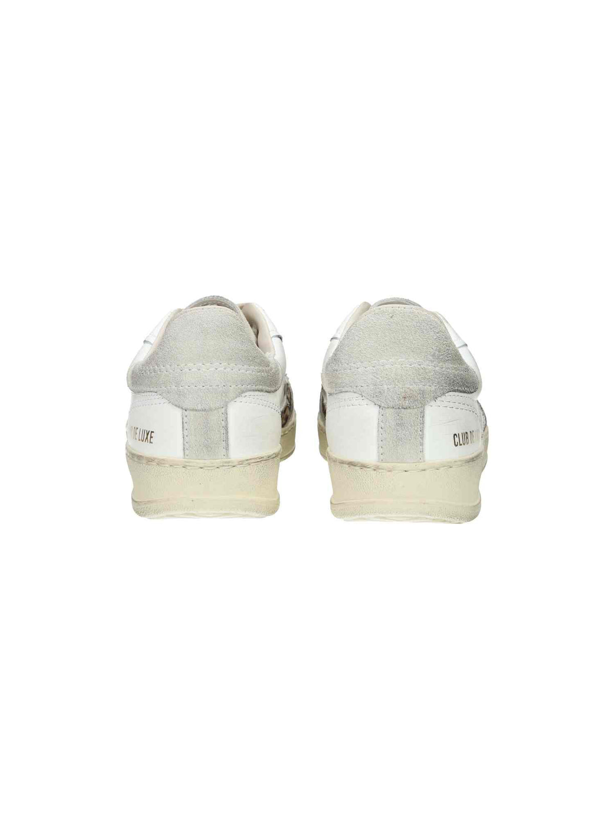Club Deluxe Torn Canvas Leoprad Print M Logo White Brushed | Bildmaterial bereitgestellt von SHOES.PLEASE.