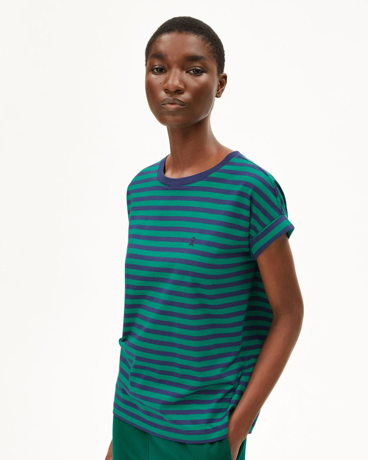 Idaara Stripes emerald green-blue noon | Bildmaterial bereitgestellt von SHOES.PLEASE.