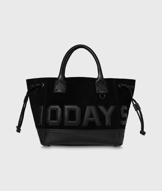 Leather Shopper black