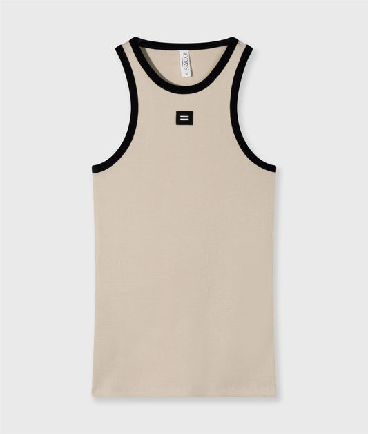 Tank Top Rib Contrast light earth