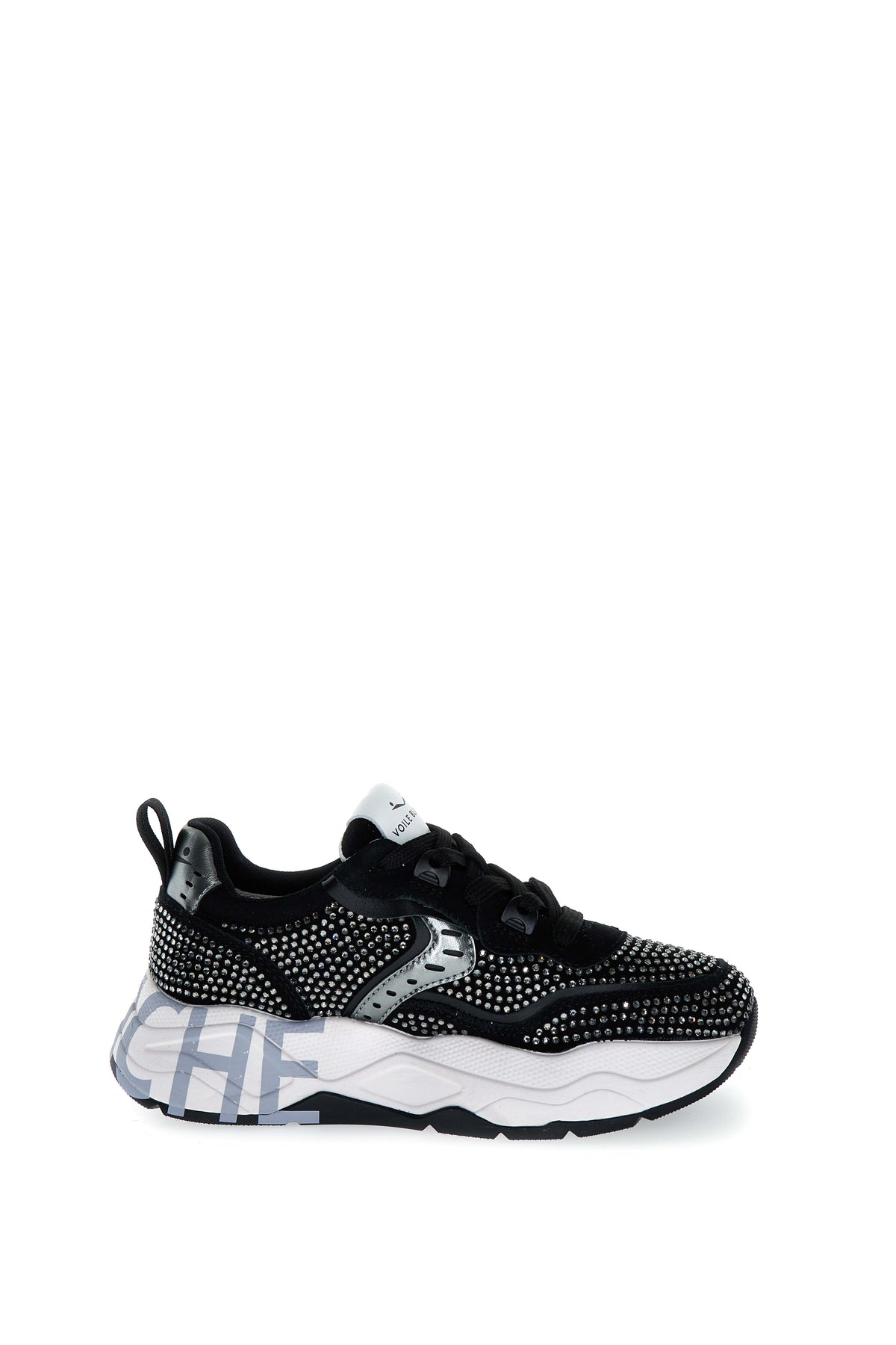 Club105. Suede/Strass black+strass | Bildmaterial bereitgestellt von SHOES.PLEASE.