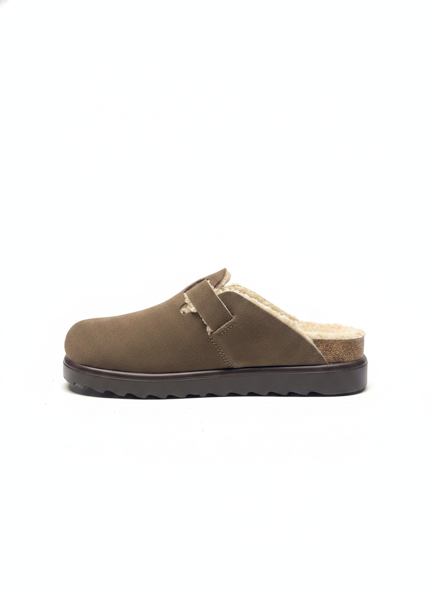 Zueco Plano Serraje vison/natural | Bildmaterial bereitgestellt von SHOES.PLEASE.
