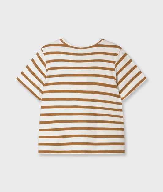Petite Tee Modal Stripes ecru/suede
