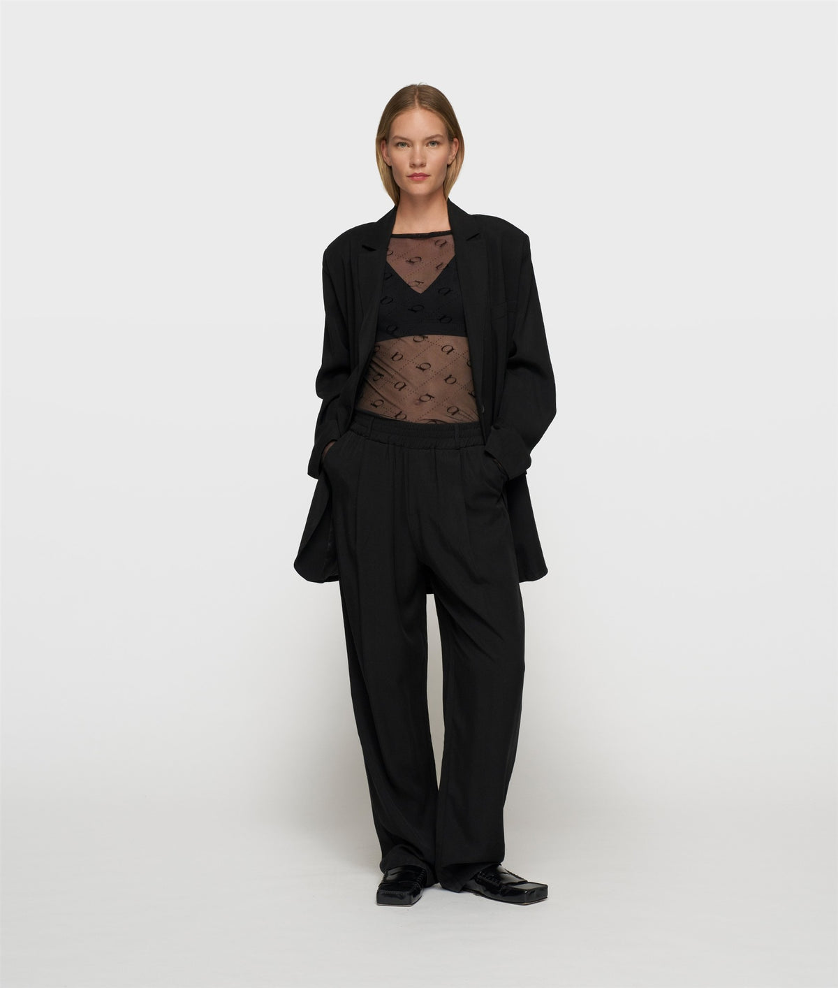 Mesh Long Sleeve Monogram black | Bildmaterial bereitgestellt von SHOES.PLEASE.