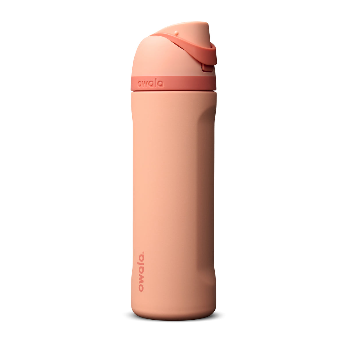 Owala FreeSip Trinkflasche 710 ml in Peach of Mind – ganze Flasche von vorne | Bildmaterial bereitgestellt von SHOES.PLEASE.
