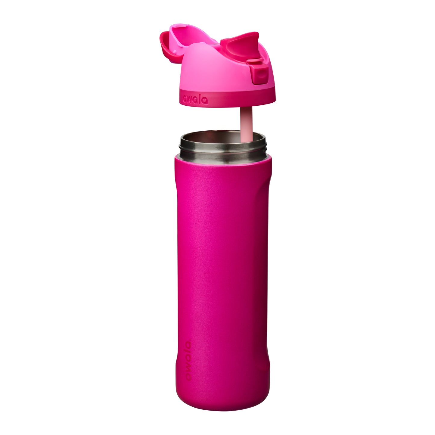 Owala FreeSip Trinkflasche 710 ml in Read My Lips – mit abgenommenem Deckel und integriertem Strohhalm | Bildmaterial bereitgestellt von SHOES.PLEASE.
