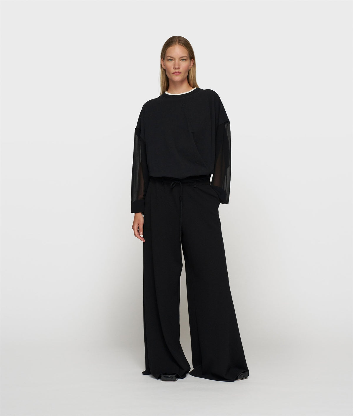Pleated Sweater Chiffon black | Bildmaterial bereitgestellt von SHOES.PLEASE.