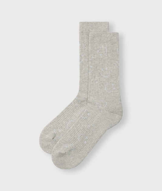 Socks All-Over Smile light grey melee