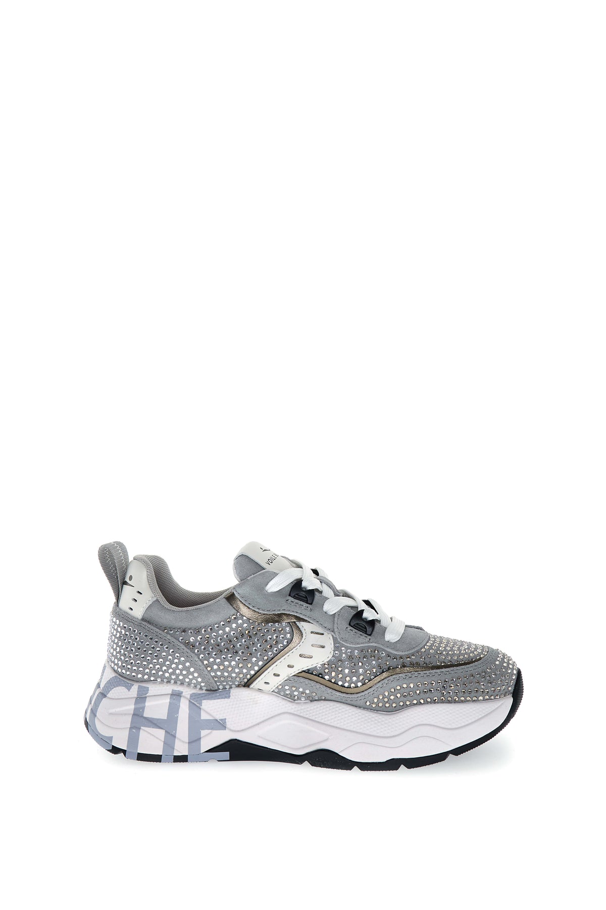 CLUB105 suede/strass grau | Bildmaterial bereitgestellt von SHOES.PLEASE.