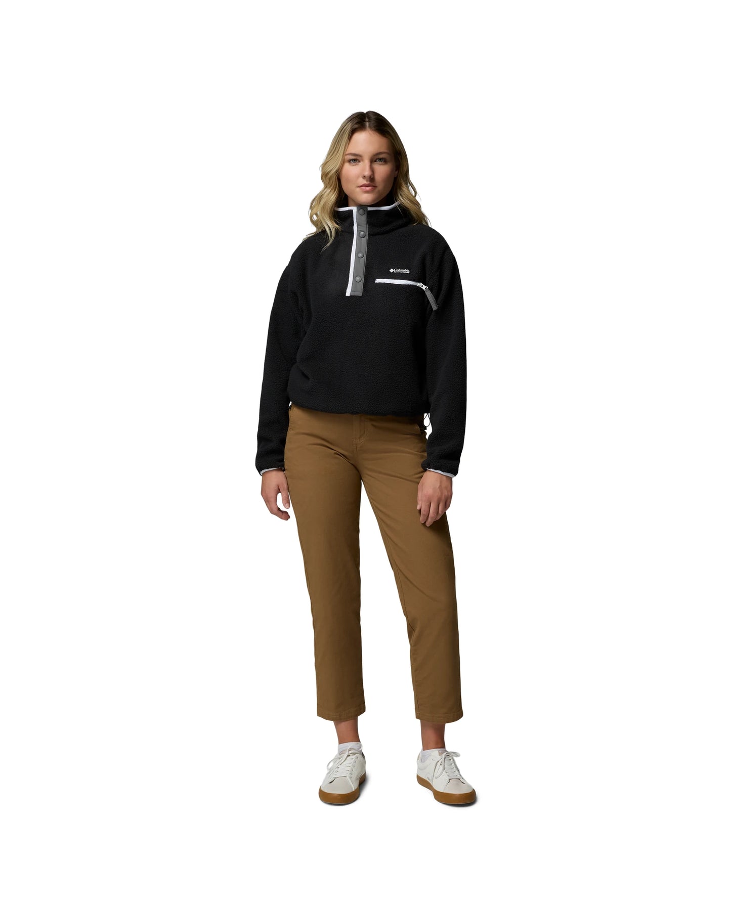 AL7330 Helvetia II Cropped Half Snap Fleece black | Bildmaterial bereitgestellt von SHOES.PLEASE.