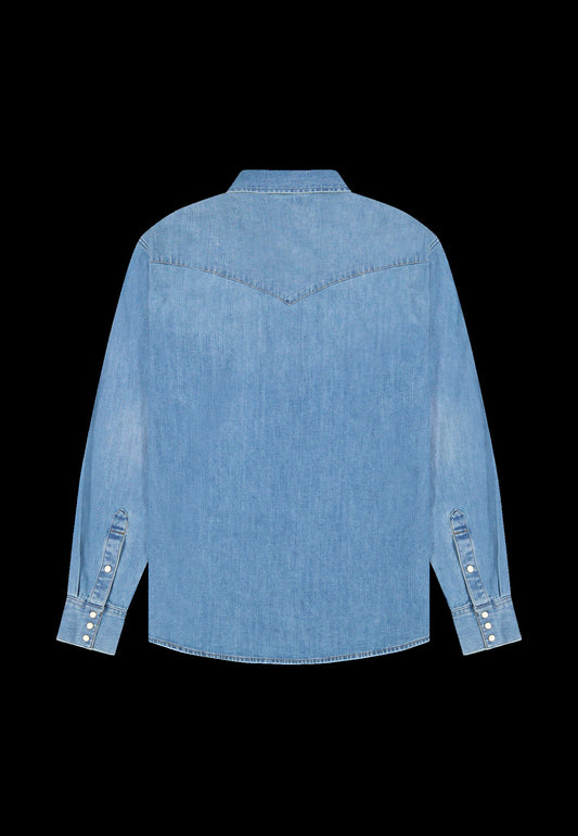 WESTERN SHIRT mid light wash