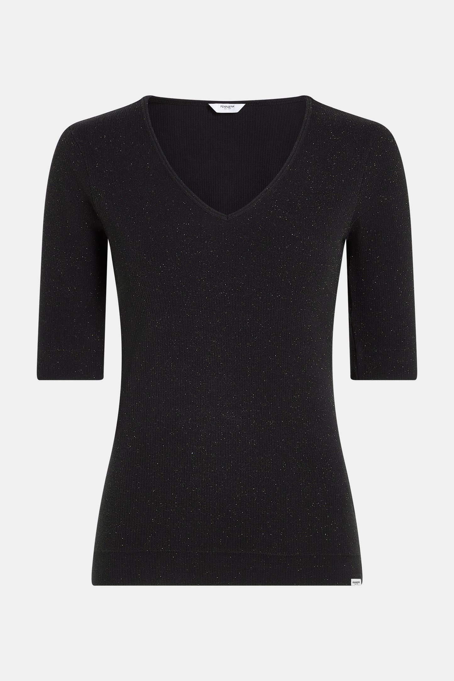 W25F1751LTD T-shirt glitter black | Bildmaterial bereitgestellt von SHOES.PLEASE.