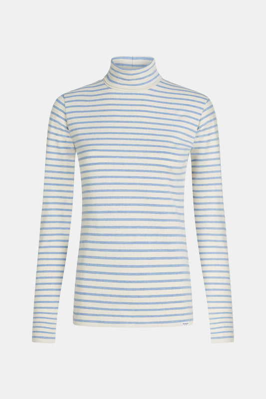W25F1758LTD Longsleeve stripe blue mel./ecru