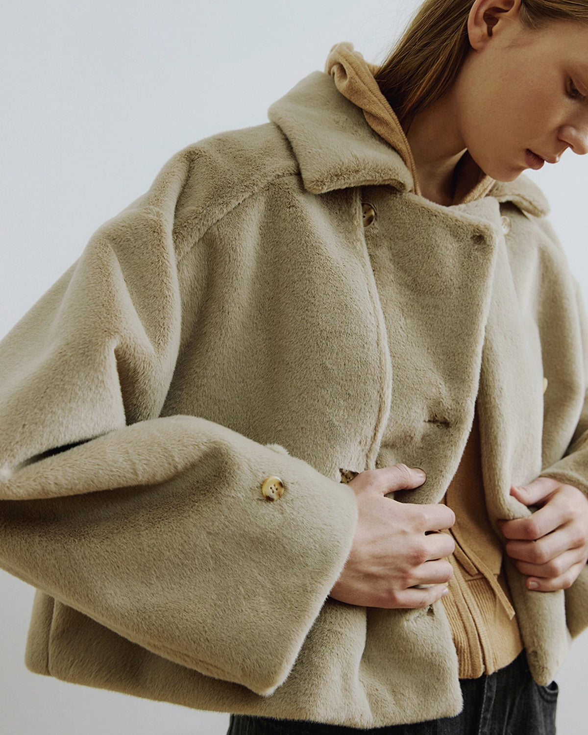 Cley Cropped Trench Jacket mink | Bildmaterial bereitgestellt von SHOES.PLEASE.