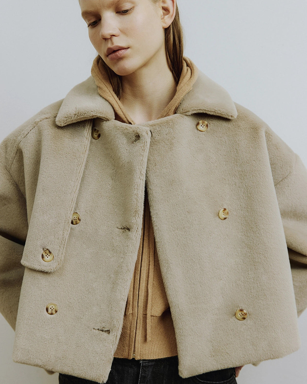 Cley Cropped Trench Jacket mink | Bildmaterial bereitgestellt von SHOES.PLEASE.