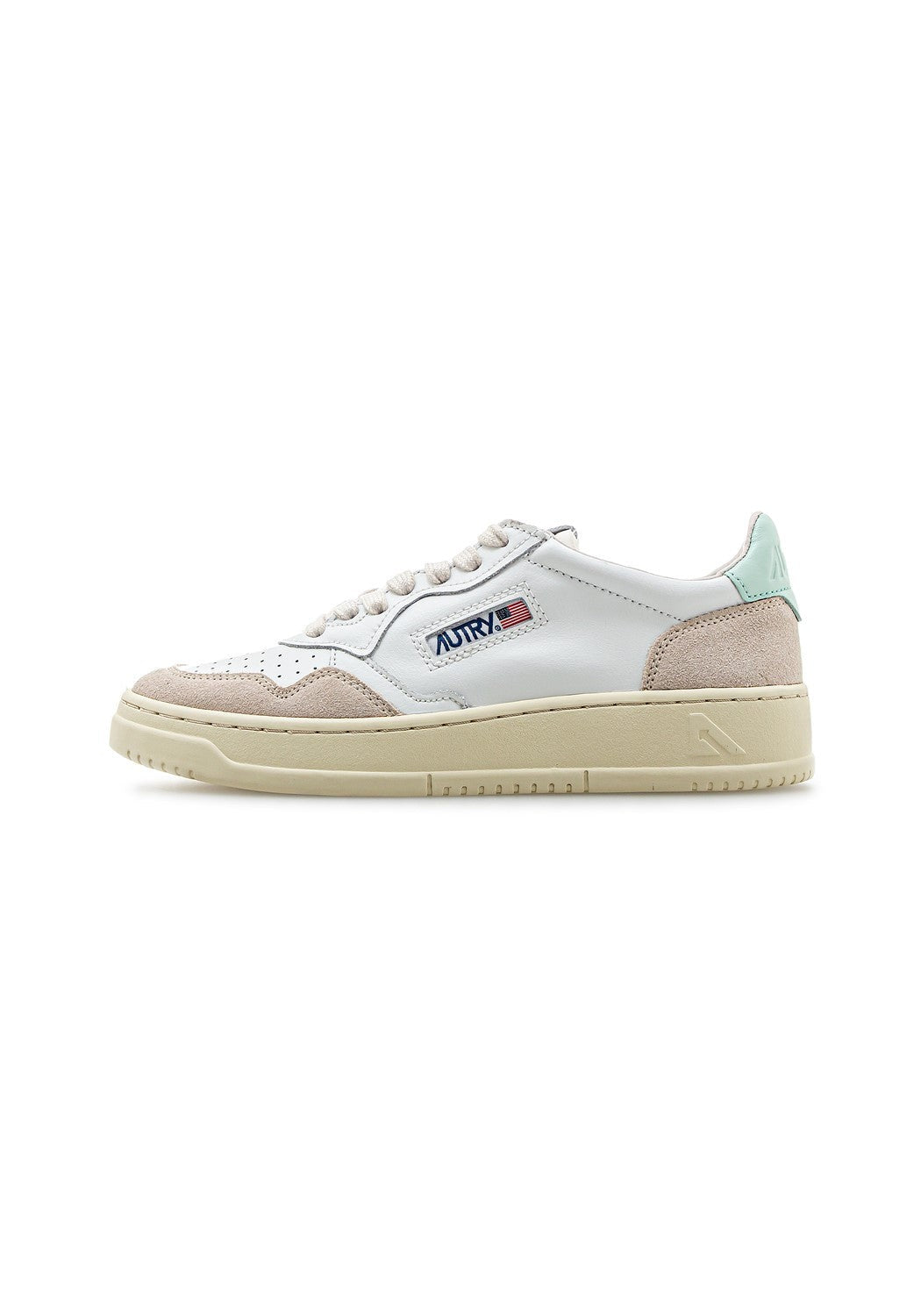 Autry 01 Low Wmn Leather/Suede wht/sal | Bildmaterial bereitgestellt von SHOES.PLEASE.