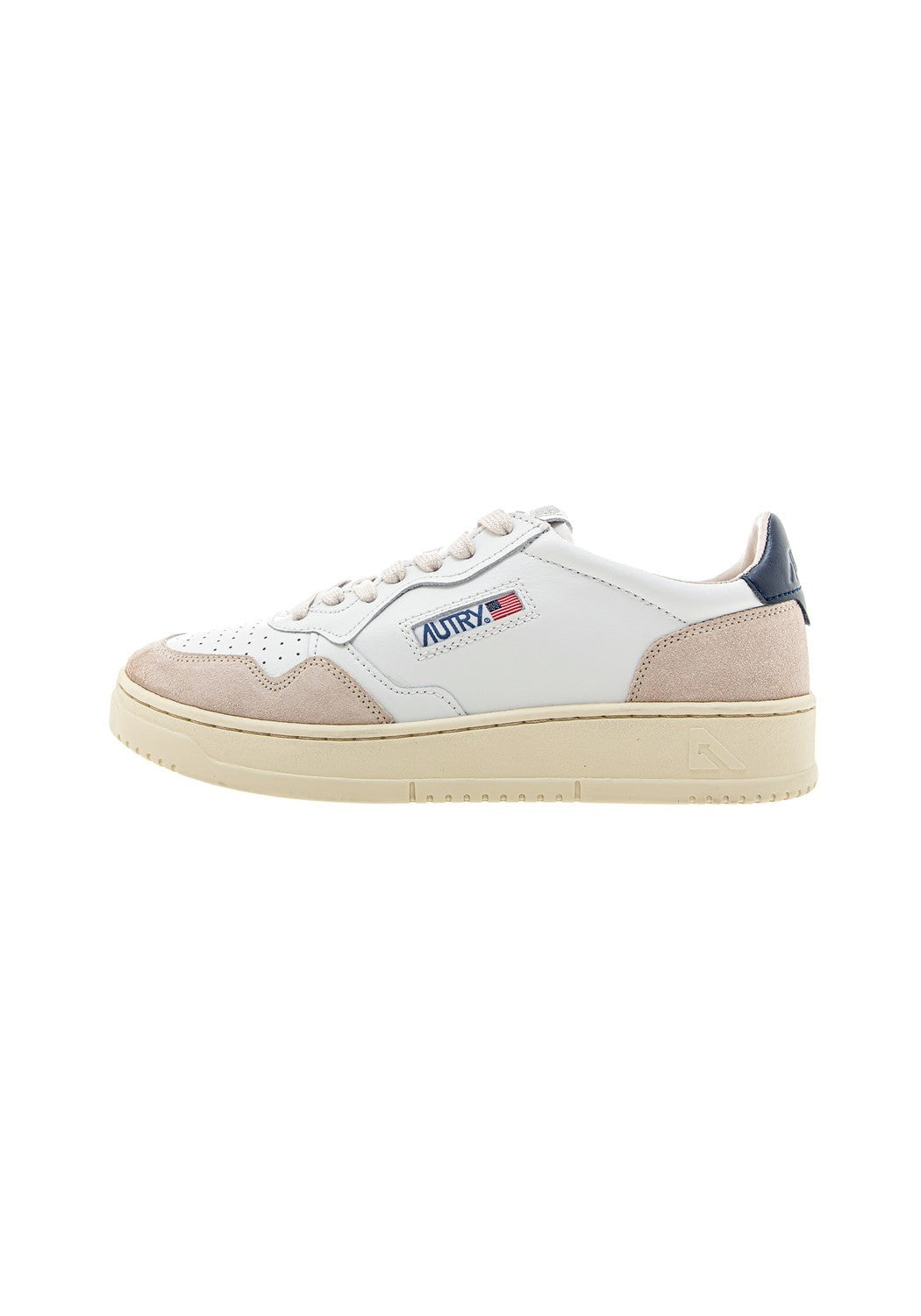 AUTRY 01 LOW MAN LEAT/SUEDE white/blue | Bildmaterial bereitgestellt von SHOES.PLEASE.