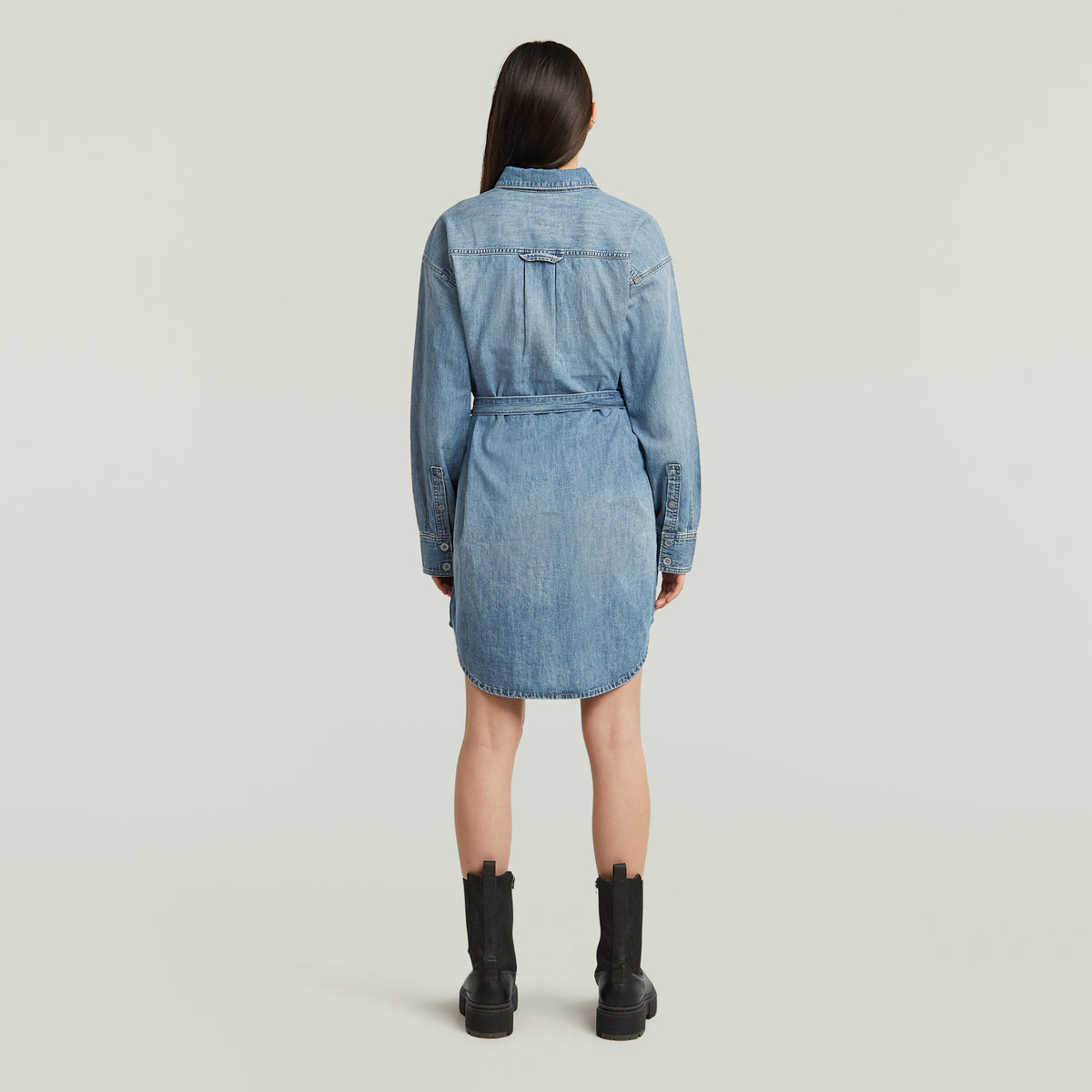 Belted Shirt Dress l\s wmn lt wt ravi denim | Bildmaterial bereitgestellt von SHOES.PLEASE.