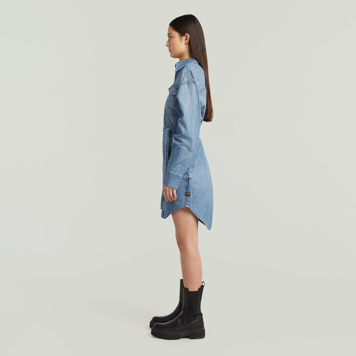 Belted Shirt Dress l\s wmn lt wt ravi denim | Bildmaterial bereitgestellt von SHOES.PLEASE.