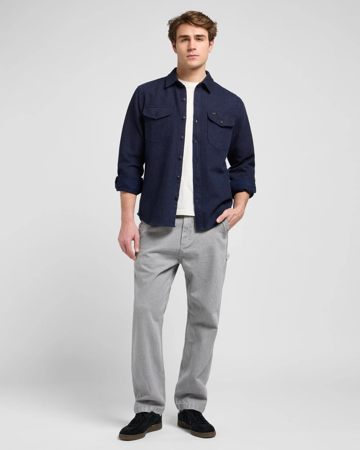 WORKWEAR SHIRT INDIGO JASPE | Bildmaterial bereitgestellt von SHOES.PLEASE.