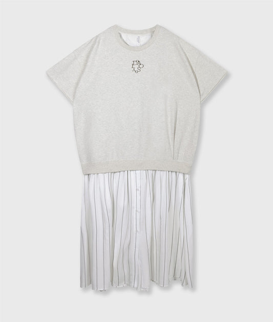 Statement Sweater Dress soft white melee