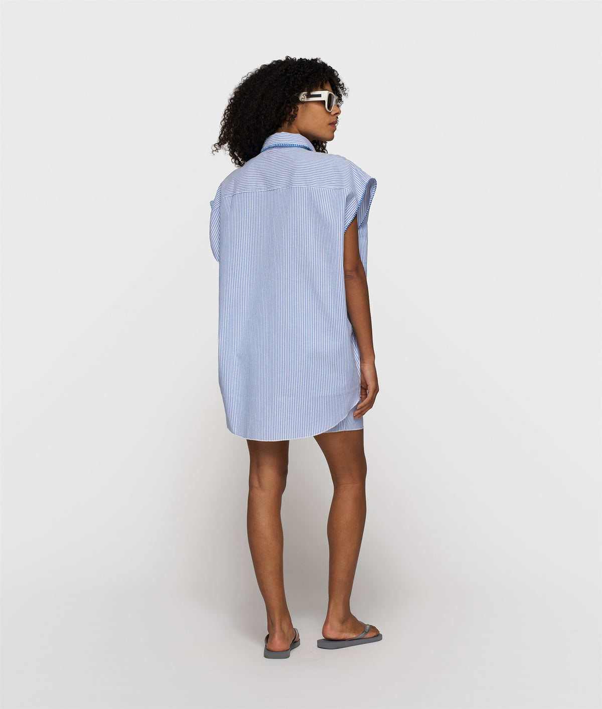 Cotton Blouse Stripes white/steel blue | Bildmaterial bereitgestellt von SHOES.PLEASE.