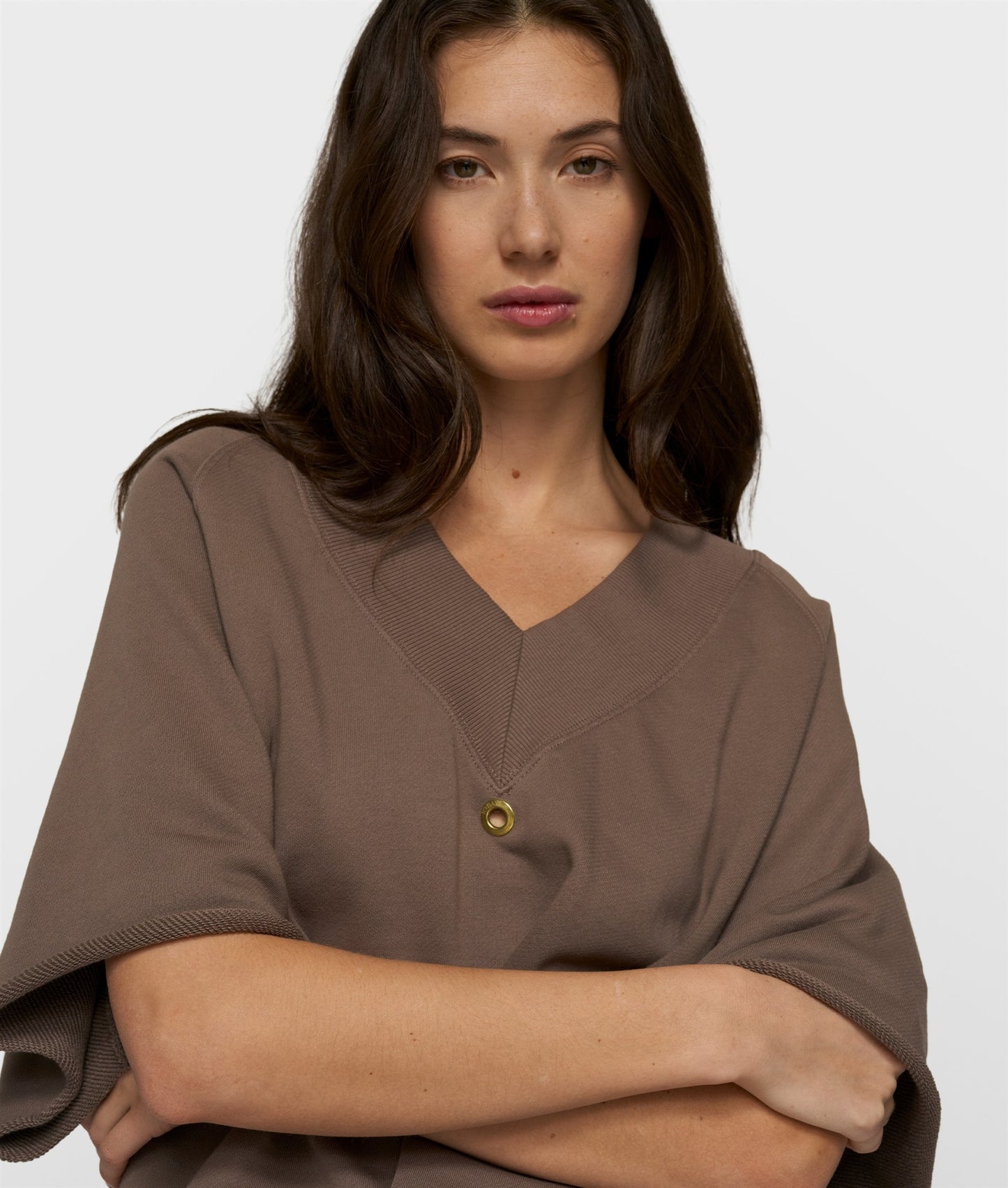Short Sleeve Sweater V-Neck moonrock | Bildmaterial bereitgestellt von SHOES.PLEASE.