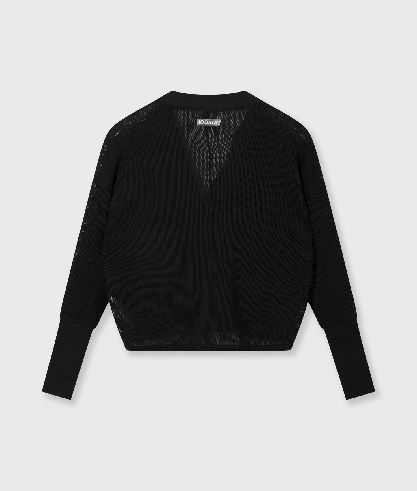 V-Neck Cardigan Mesh black | Bildmaterial bereitgestellt von SHOES.PLEASE.