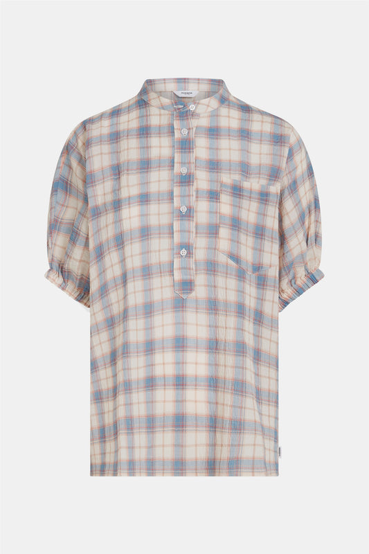 Blouse blue check