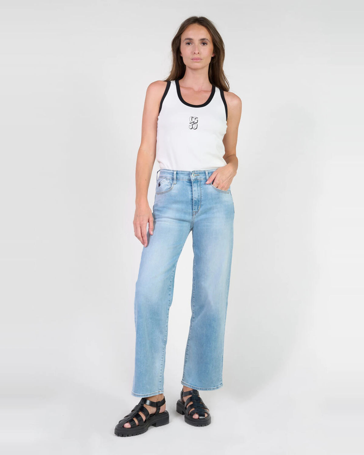 Femme JEAN PULP HIGH 24C BASIC blue | Bildmaterial bereitgestellt von SHOES.PLEASE.